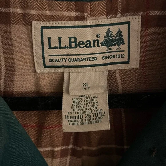 L.L. Bean Women's Teal and Brown utility chore coat - Picture 2 of 3